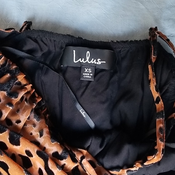 Leopard Print Burnout Velvet Mini Dress - Picture 6 of 7